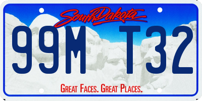 SD license plate 99MT32