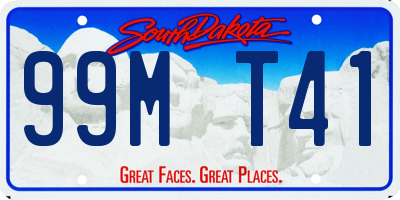 SD license plate 99MT41