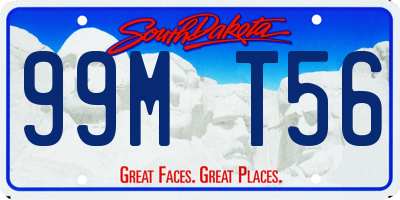 SD license plate 99MT56