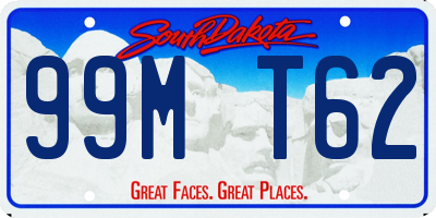 SD license plate 99MT62