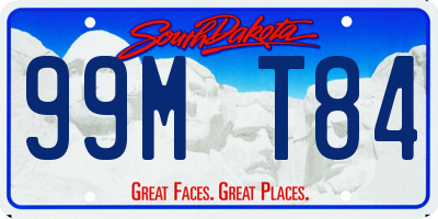 SD license plate 99MT84