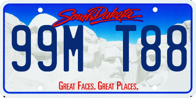 SD license plate 99MT88