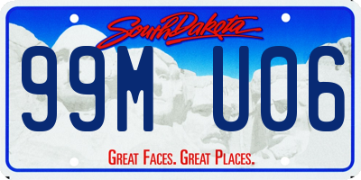 SD license plate 99MU06