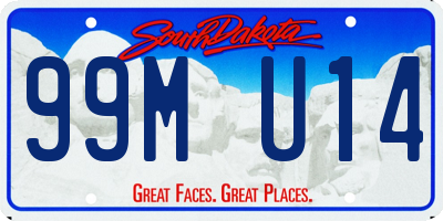 SD license plate 99MU14