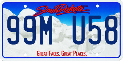 SD license plate 99MU58