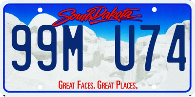 SD license plate 99MU74