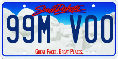 SD license plate 99MV00