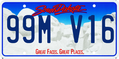 SD license plate 99MV16