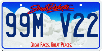 SD license plate 99MV22