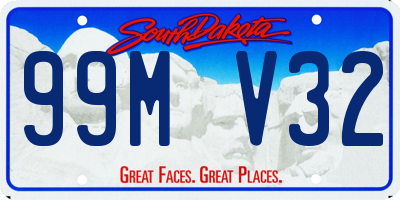 SD license plate 99MV32