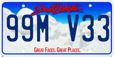 SD license plate 99MV33