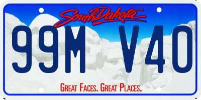 SD license plate 99MV40