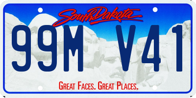 SD license plate 99MV41