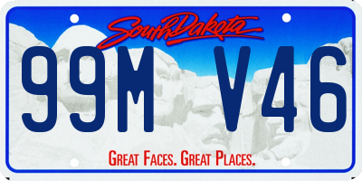 SD license plate 99MV46