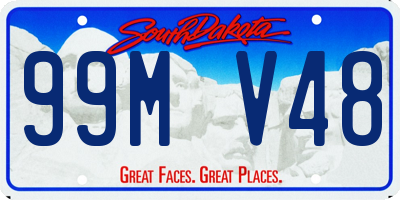 SD license plate 99MV48