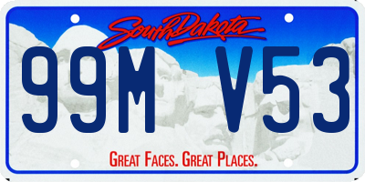 SD license plate 99MV53