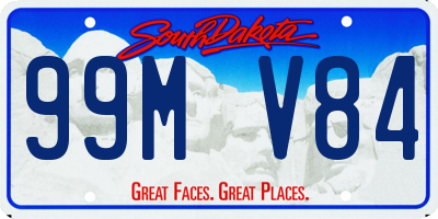 SD license plate 99MV84