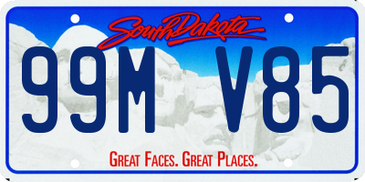 SD license plate 99MV85