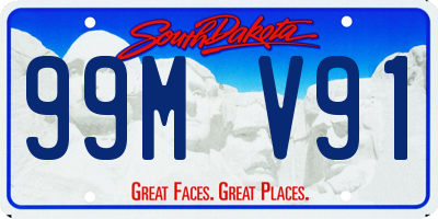 SD license plate 99MV91