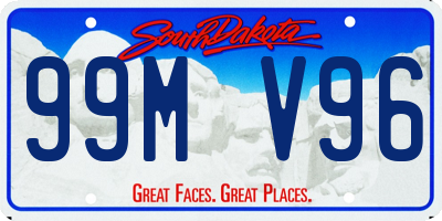 SD license plate 99MV96