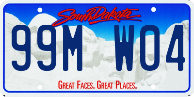 SD license plate 99MW04