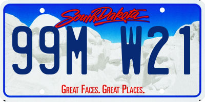 SD license plate 99MW21