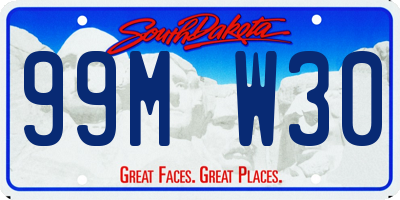 SD license plate 99MW30