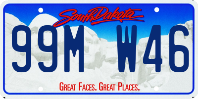 SD license plate 99MW46