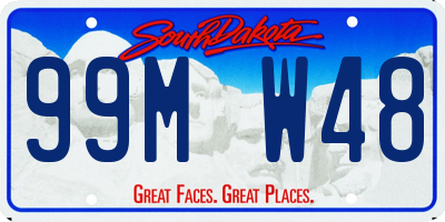 SD license plate 99MW48