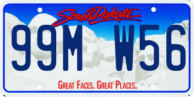 SD license plate 99MW56