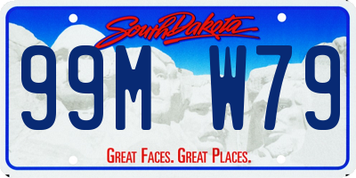 SD license plate 99MW79