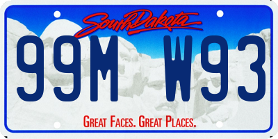 SD license plate 99MW93