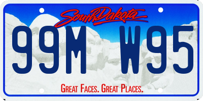 SD license plate 99MW95