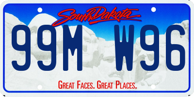 SD license plate 99MW96