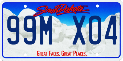 SD license plate 99MX04