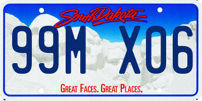 SD license plate 99MX06