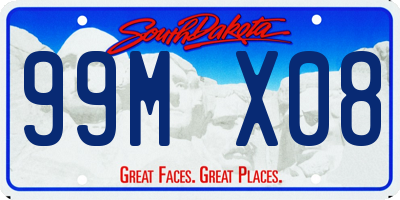 SD license plate 99MX08