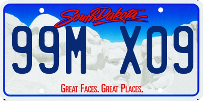 SD license plate 99MX09