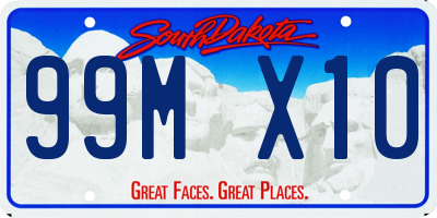 SD license plate 99MX10