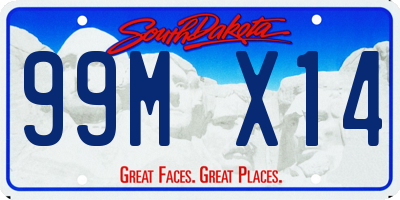 SD license plate 99MX14