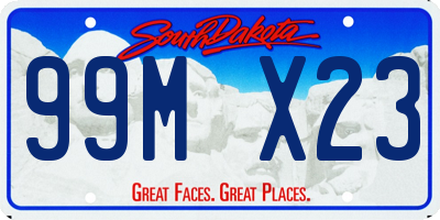 SD license plate 99MX23