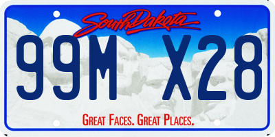SD license plate 99MX28