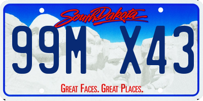 SD license plate 99MX43