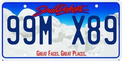 SD license plate 99MX89