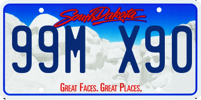 SD license plate 99MX90