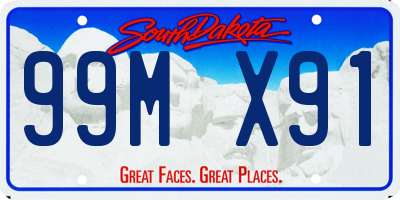 SD license plate 99MX91