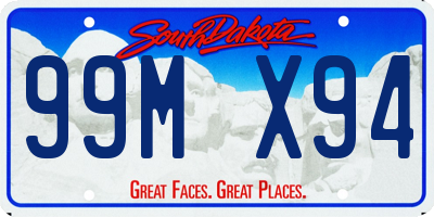 SD license plate 99MX94