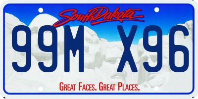 SD license plate 99MX96