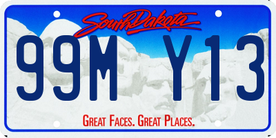 SD license plate 99MY13