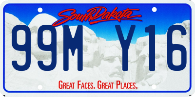 SD license plate 99MY16